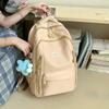 Schoolbag1011 Casual Backpack Male Female Junior High School Backpack College Student Simple School Bag Outdoor Travel Commuter Women's Bag