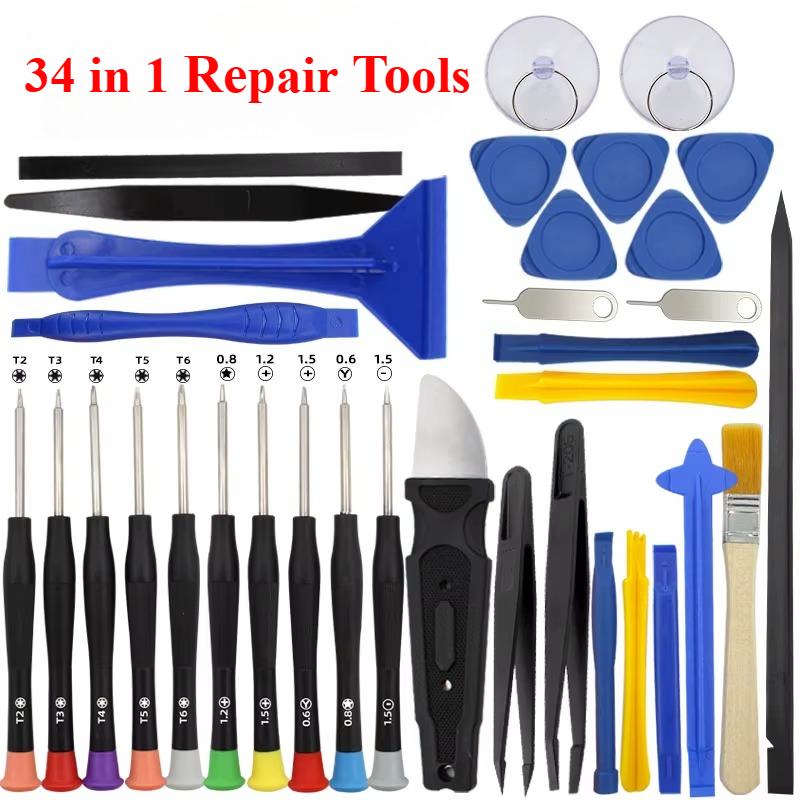 34/15 in 1 Precision Repair Screwdriver Tool Kit for Mobile Phone Laptop Tablet Computer Electronics Disassembly and Maintenance