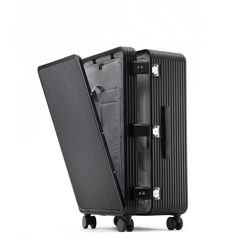 Super Thick Aluminum-Alloy Suitcase, 20-Inch Side-Opening, 24-Inch Front-Opening, 26-Inch Trolley Case for Men and Women