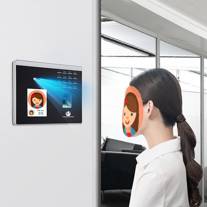 Youmash U-XF100-WIFI Face & Fingerprint Time Clock CN plug (adapter included)