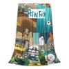 Puffin Rock and the New Friends Cartoon Anime Blanket Multiple Sizes Warm Cozy Fluffy  Throw Blankets for Couch Sofa and Bed