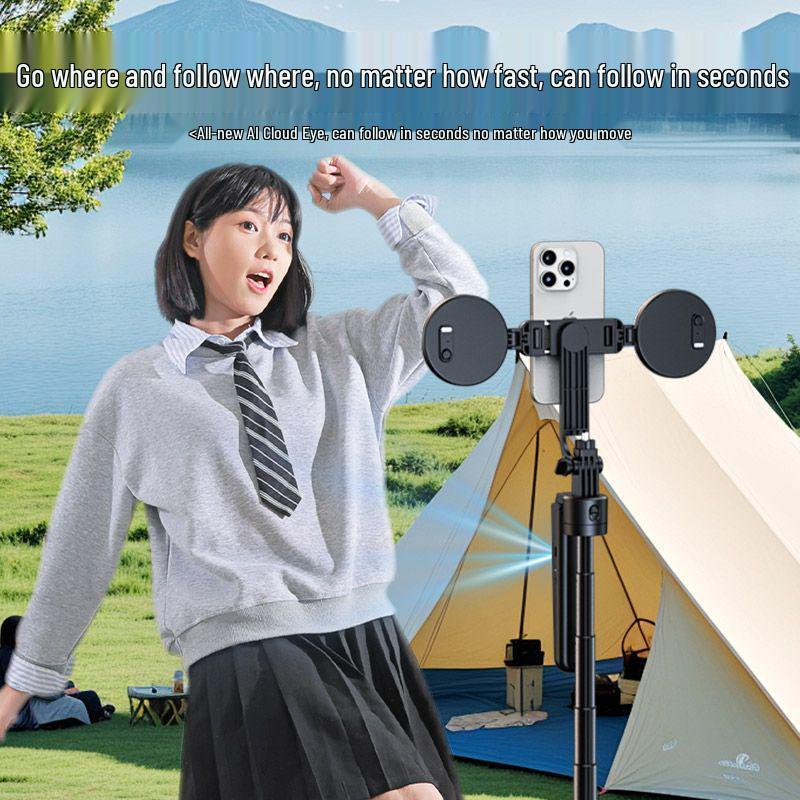 Stabilisator 360 AI Auto-Follow Gimbal: Selfie-Stick mit Gesichtserkennung & Anti-Shake für Mobiltelefone