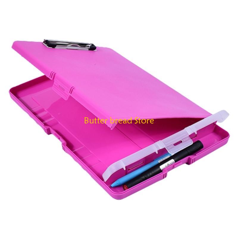 W89C File Case with Clipboard, File Document Folder Box with Clipboard and Pen Case