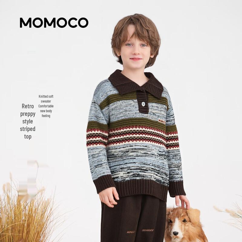 Теплый вязаный джемпер для мальчика MOMOCO 110