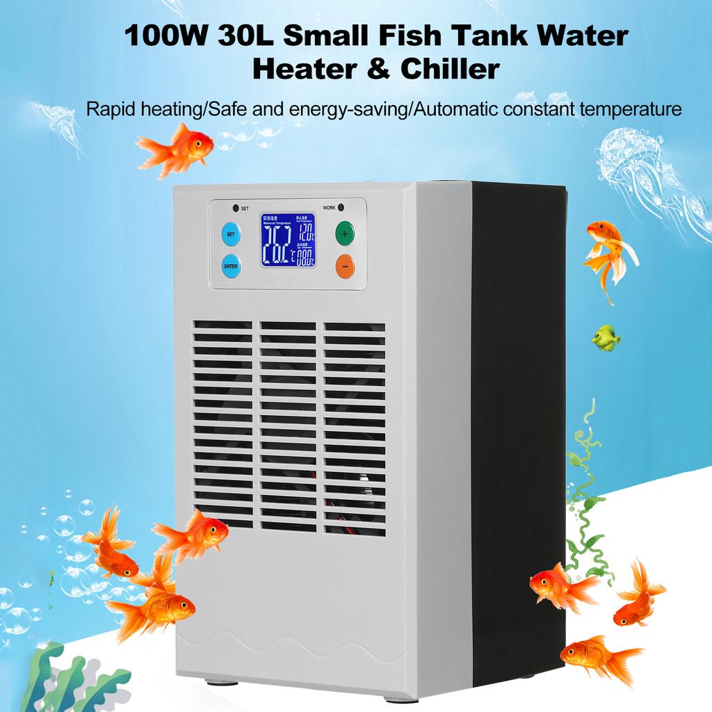 100W 30L Small Fish Tank Water Heater & Chiller Aquarium Chiller Semiconductor Electronic Aquarium
