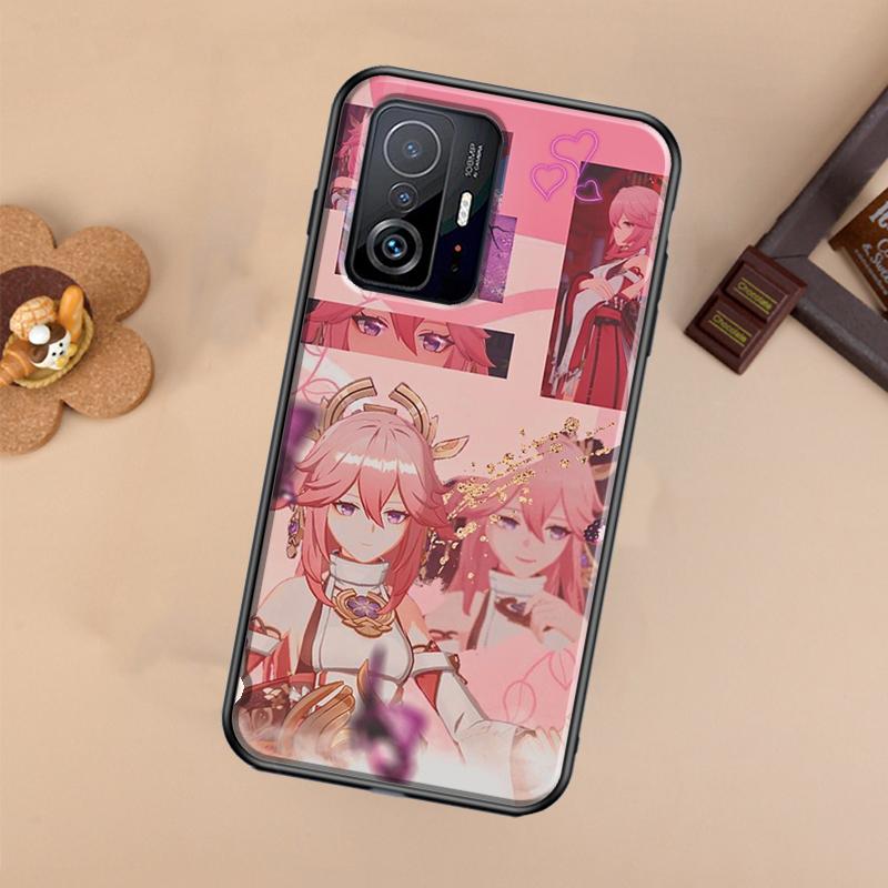 Genshin Impact Yae Miko Case For Xiaomi 14T 11T 12T 13T Pro 13 14 Ultra POCO X7 Pro X3 X5 F3 F5 F6 M6 X6 Pro Cover