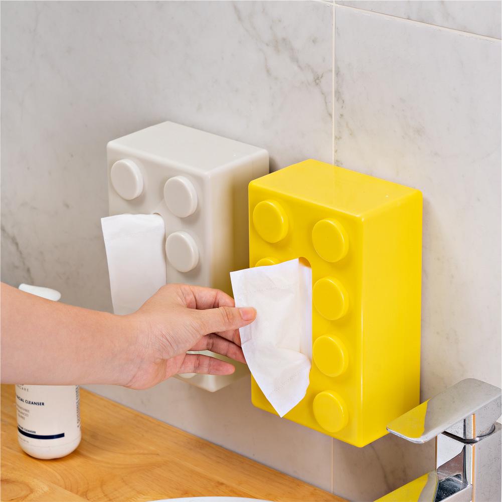 Wall-Mountable Solid Color Tissue Dispenser: Multifunctional Cross-Border Building Block Design for Home Use.