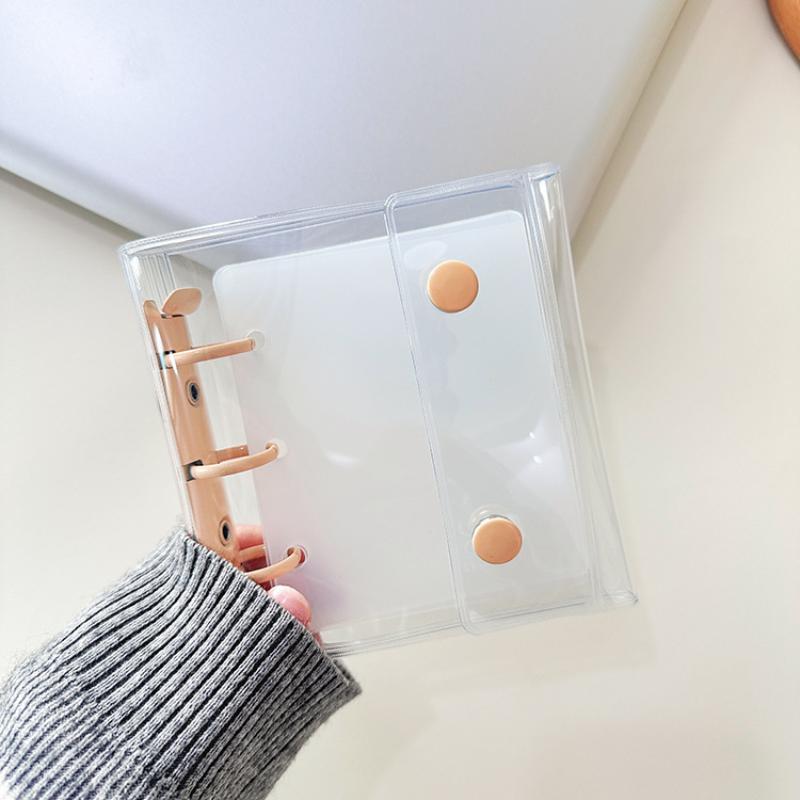 Ins Style Mini Wearable Nail Art Loose-Leaf Storage Transparent Pvc Nail Art Collection Booklet Frosted Baffle Sample Color Card