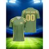 Printed Custom Name Team Name Numbers Football Jersey New Sports T Shirts Stripe Sports Jerseys Cool V Neck Tops Unisex Tee