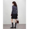 Women's Wool Blend Color Block Zipper Knit Cardigan