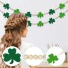 St. Patrick's Day Banner Wooden Bead Wreath Suitable For St. Patrick's Day Decorative Hanging