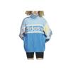 Adidas Color Block Logo Jacquard Loose Fit Sports Pullover Sweater Unisex Sweater White Multicolor HZ9215