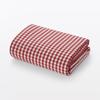 MUJI Indian Cotton Tablecloth Gingham Check x Red 300 x 150cm 76199786 Yarn-Dyed / Off-White / Approx.