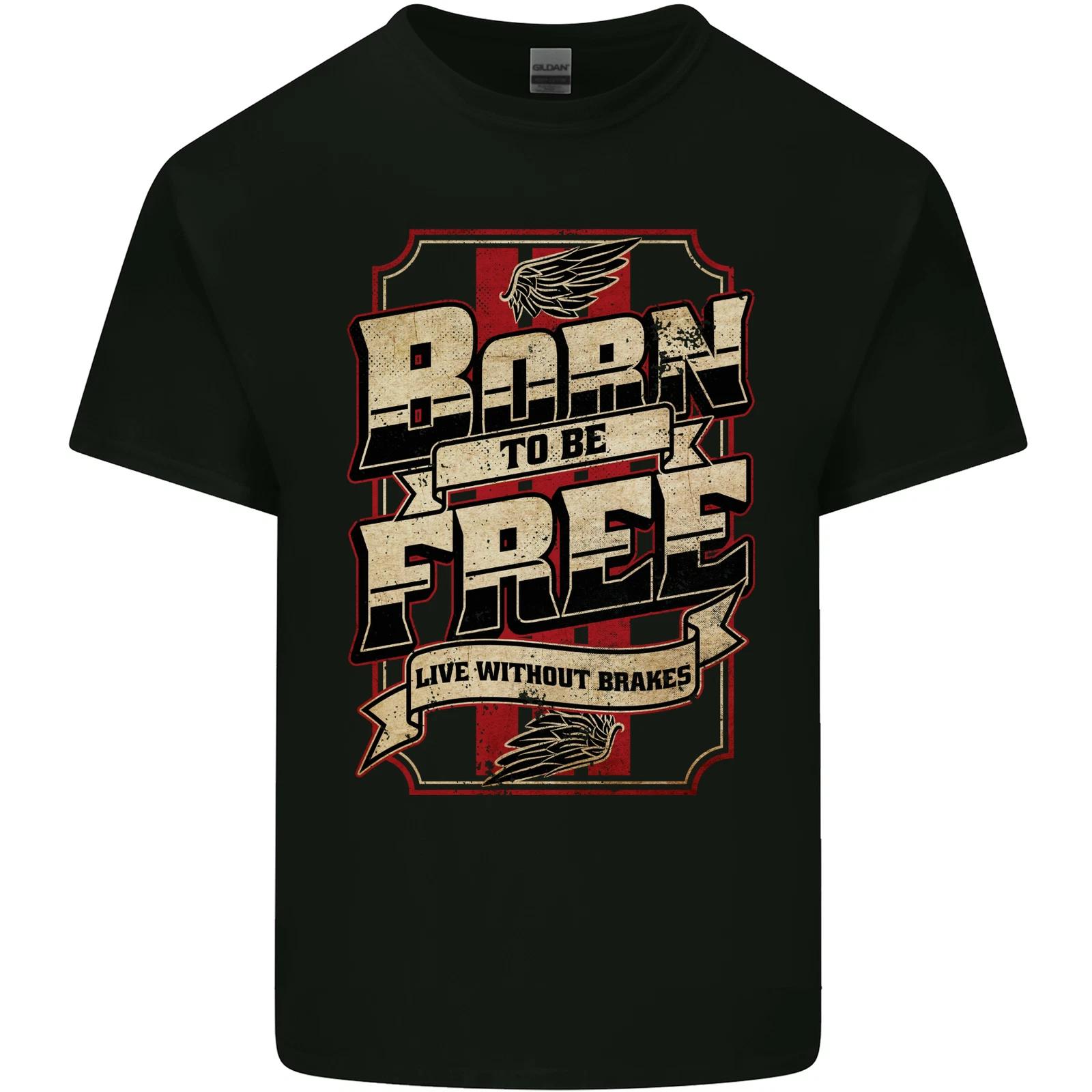 Born To Be Free Biker Motorbike Motorcycle Kids T-Shirt Childrens S