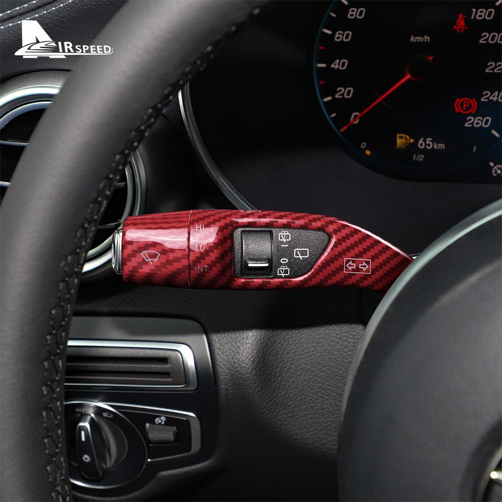 Carbon Car Wiper Gear Shift Rod Cover For Mercedes Benz A B C E S GLC CLA GLA GLE GLS CLS GLK ML Class W205 W213 W212 W176 W204