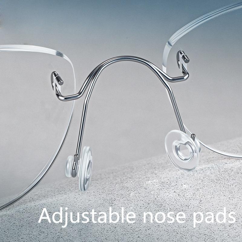 Denmark Brand Style Frameless Eyeglass Frame No Screws Ultra Lightweight Rimless Glasses Small Square Eyewear Customize Glasses