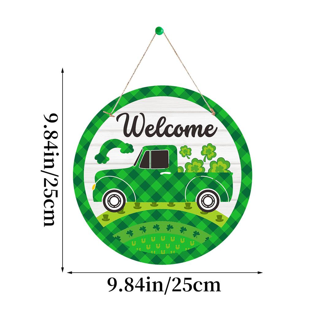 St. Patrick'S Day Party Decoration Clover Irish Festival Hemp Rope Door Listing