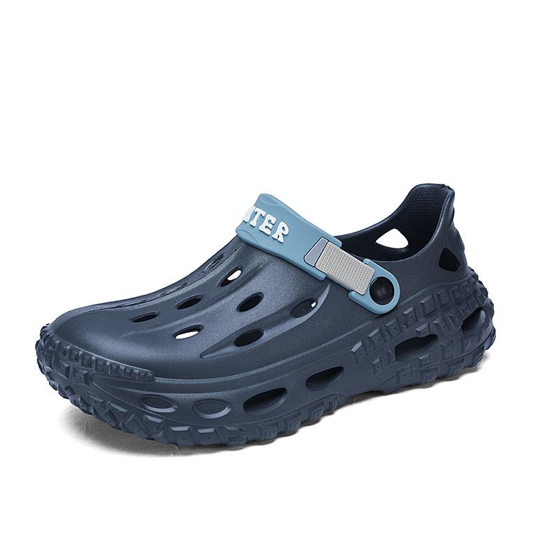 

мужские новые летние уличные повседневные сандалии для вождения на толстой подошве, спортивные дышащие нескользящие шлепанцы 45