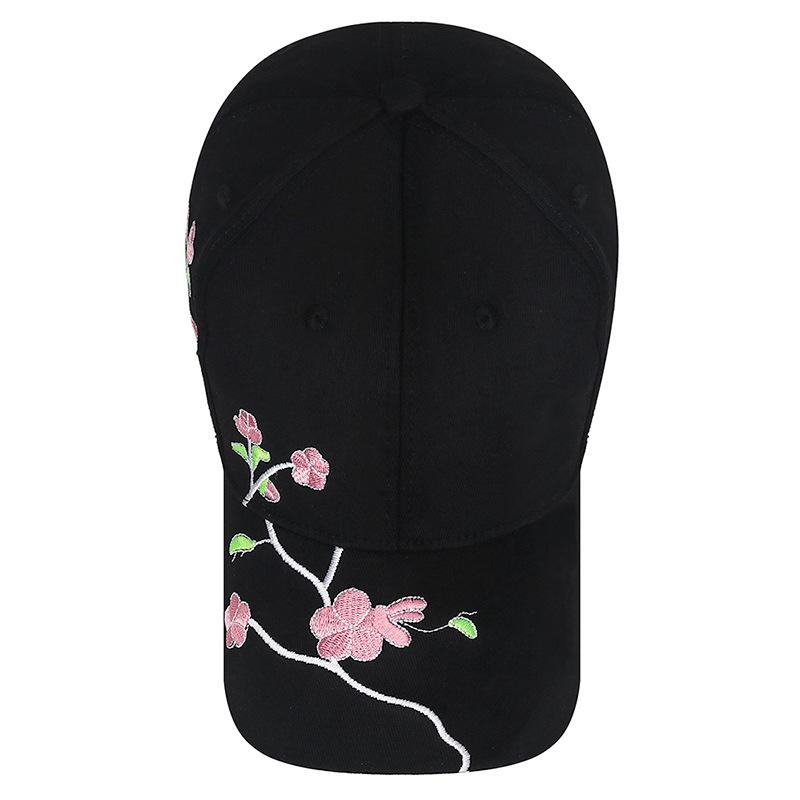Hats Ethnic and National Trend Baseball Caps Sun Hats Spring and Autumn Plum Blossom Embroidered National Style Curved Brim Baseball Caps