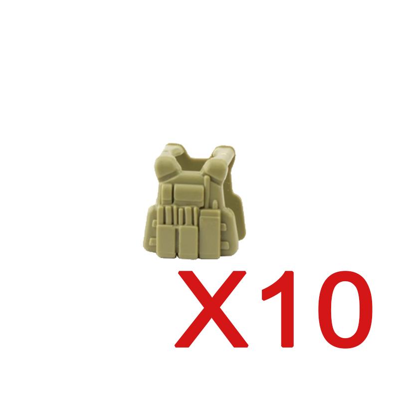 MOC City Building Blocks Weapons Accessories Special Forces Tactical Vest Armor Body Figure Helmet Equipment Pack Brick K062