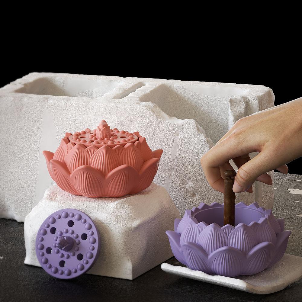 DIY Dropper Mold, Resin Mold, Lotus Storage Box, Gypsum, Aromatherapy Jar, Candle Cup, Aromatherapy Stove, Silicone Mold