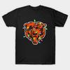 Men Black Print T-shirt Chicago Bears Christmas No-Cut Transfer Paper Print Cotton Tshirt