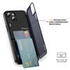 For iPhone 13/14 Kickstand Phone Case Slim-Fit TPU+PC Phone Cover with Card Holder