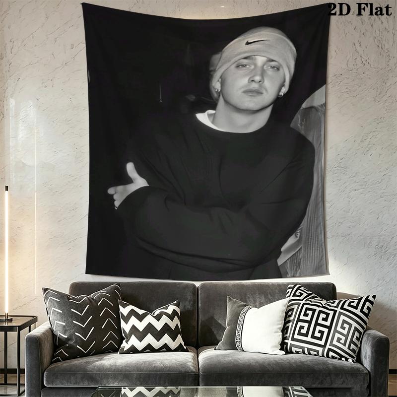 Eminem Wall Tapestry Aesthetic Wall Hanging Printed Fabric Blanket Decorative Tapestries for Bedroom Living Room Home Decor