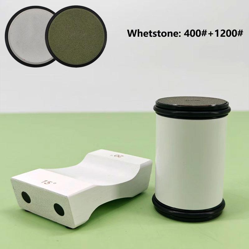 15/20° Two Angles Rolling Blade Sharpener Set Non-slip Base Diamond Grinding Disc Jade Fine Sharpening Kitchen Sharpening System