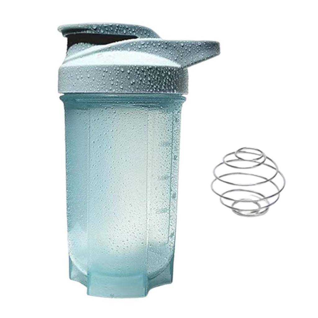 Yousheng Protein Shaker Cup with Blender Ball 500ml Wide Mouth Shaker for Easy Mixing Portable Whey Protein Shaker Bottle for Sports Travel Camping