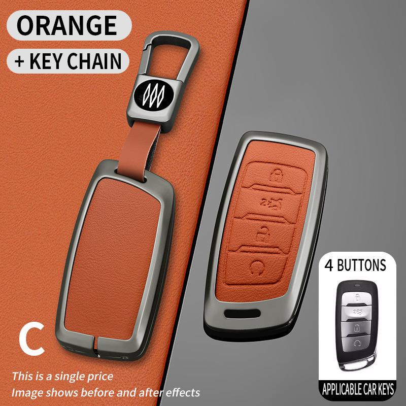 Changan Oshan Cos1° Car Key Case - Metal Shell Full Wrap with Buckle
