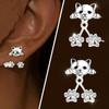 1 Paar Katzenpfoten-Ohrringe für Damen - Niedlicher Haustierschmuck mit ausdrucksstarken Augen, Zarte Alltags- und Formelle Ohrringe für Damen, Geburtstags-/Weihnachtsgeschenk
