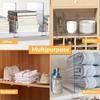 2pcs Clear Plastic Closet Organizer Dividers, Transparent Storage Shelf for Home Wardrobe, Independent Installation
