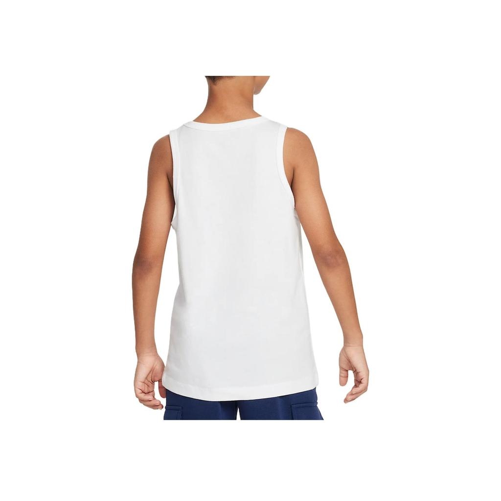 Nike Sportswear Comfortable Fashionable Skin-Friendly Soft Sleeveless Kids Tops White HM5843-100