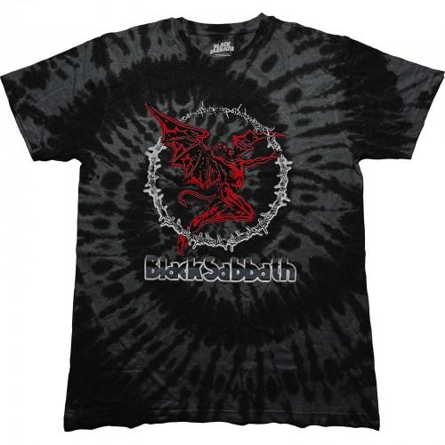 Black Sabbath Unisex-Erwachsene Rotes Henry Tie Dye T-Shirt