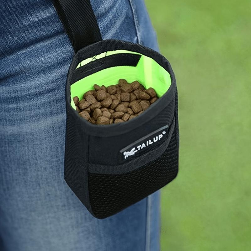 

Compact Dog Training Treat Pouch, Durable Polyester Waist Bag with Secure Closure for Obedience Agility, Portable Pet Reward Bag светло-серый