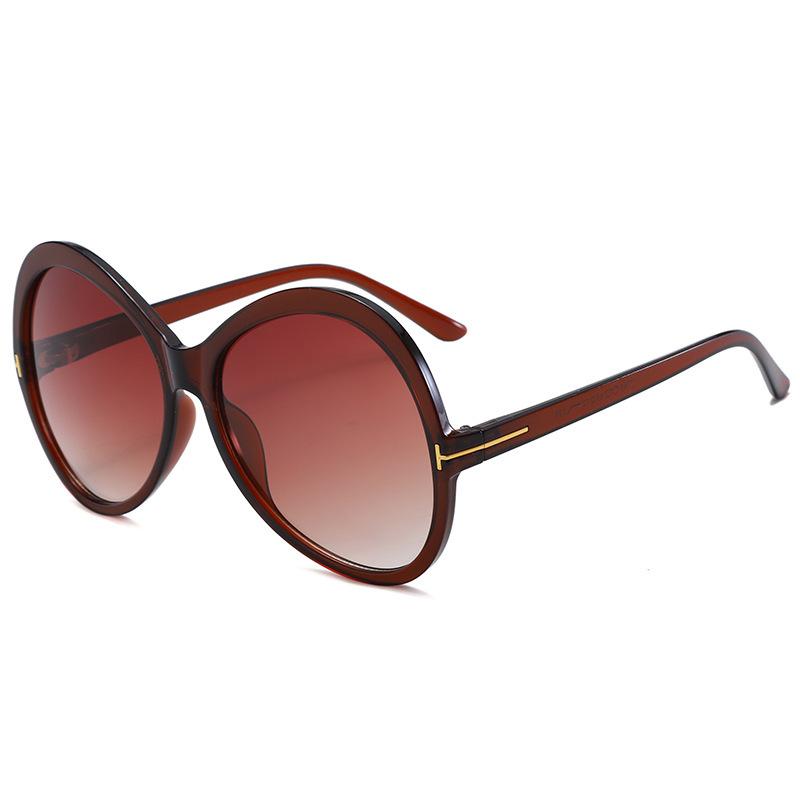 

Солнцезащитные очки в форме бабочки с большой оправой для женщин, с защитой от ультрафиолета, с большим тонким лицом, модные солнцезащитные очки