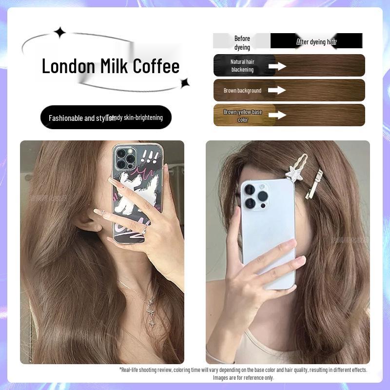 

Фарба для волосся Лічі Браун - Рослинний крем для домашнього використання, підходить для чоловіків та жінок, популярний колір 2026 року. 2 boxes, includes dye tools + 2 hair masks