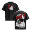 Neues Japan Yuta Okkotsu Grafik-T-Shirt Jujutsu Kaisen Anime Gewaschenes Oversized-T-Shirt Herren Damen Kleidung Baumwolle Kurzarm-T-Shirts