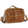 New Genuine Leather Men's Messenger Bag, Crazy Horse Leather Men's Head Cover Layer Cowhide Shoulder Crossbody Bag, Casual Handbag