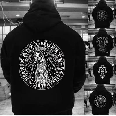 Gothic Skull Eagle Print Men's Hoodies Pullover Autumn Clothing Casual Clothes Women Tops Outdoor Street Sweatshirts