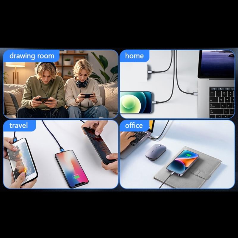 240W Charging Adapter 6 In 1 140W USB Type C Digital Display Fast Charging Station for Mobile Phone Laptop Electronics