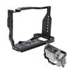 Full Camera Cage for Nikon Aluminum Video Camera Rig with Holes and Cold Shoe Camera Video Cage Built Into Quick 38mm Shoot Z50II, 1/4" 3/8" Mount,