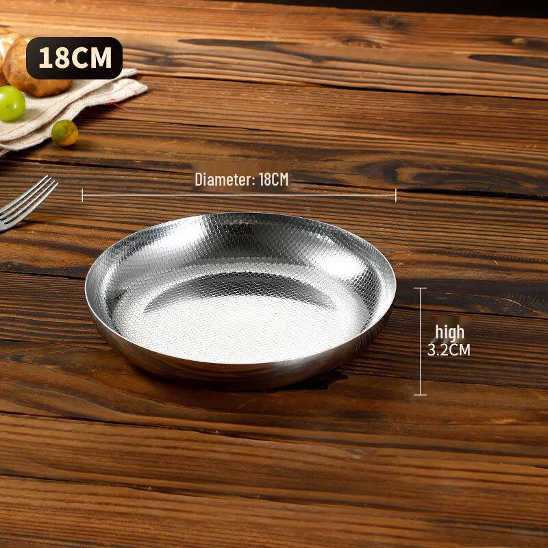 Hanlu Japanese Gold Stainless Steel Dinner Plate