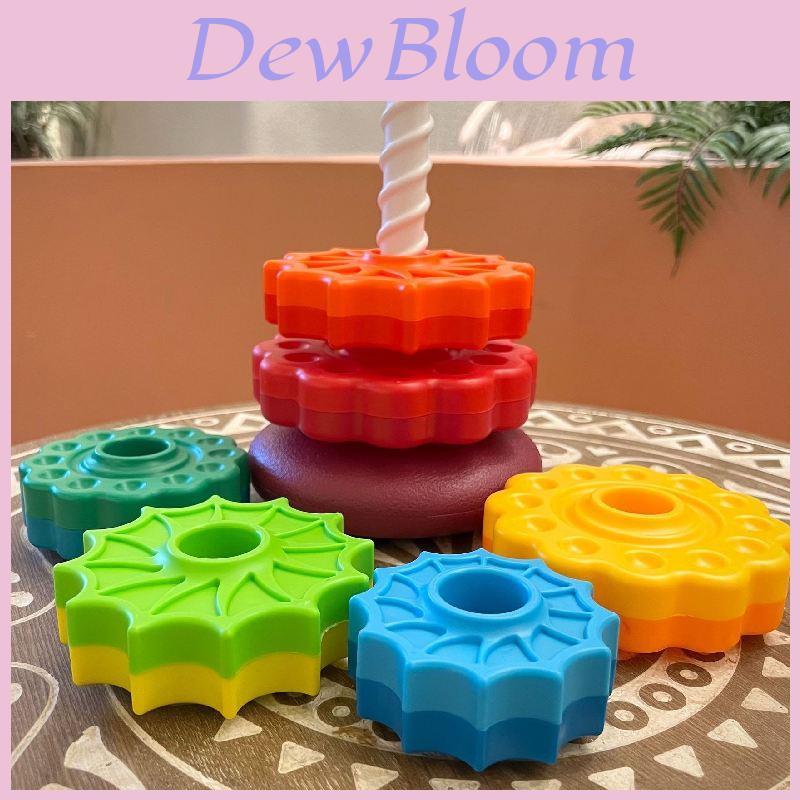 Colorful Plastic Rainbow Stacking Tower Toy For Toddlers Ages 1-2 Educational Fun
