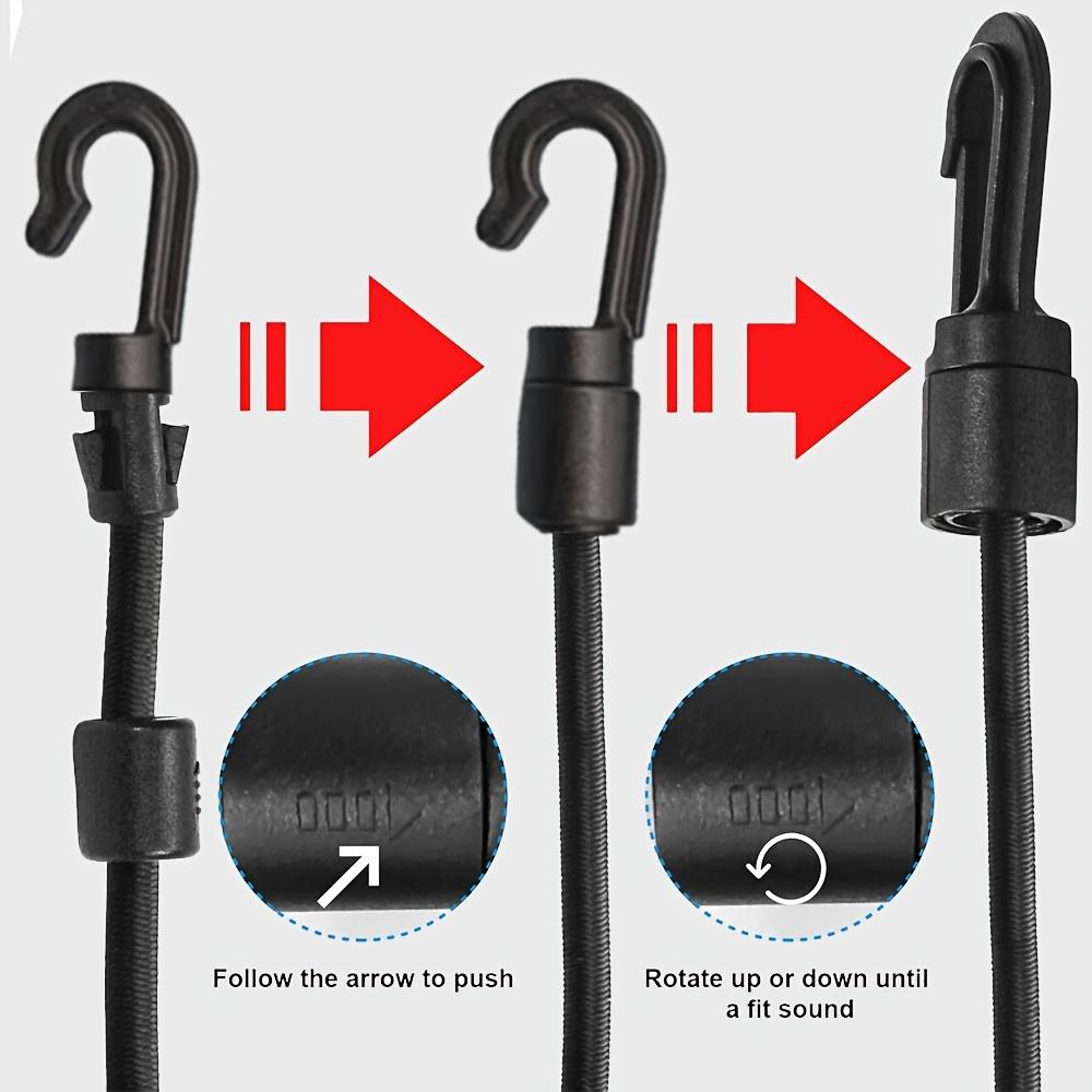 5 Stück 100 cm Länge Strapazierfähige Bungee-Seile mit Haken, Verstellbare Elastische Spanngurte, Langlebige Spannbänder für den Heimgebrauch