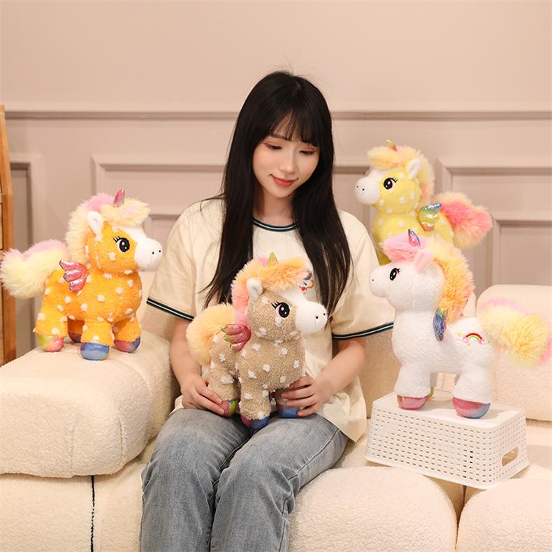 Sun Rainbow Pegasus Unicorn Plush Doll for Kids - Soothing Bedtime Gift for Boys and Girls
