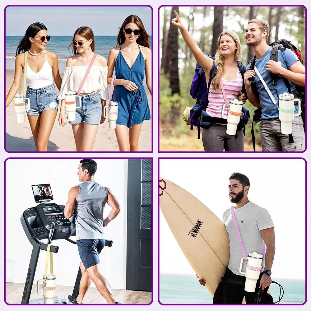 Adjustable Water Bottle Holder Universal Silicone Cup Holder Portable Carrying Straps  Travel