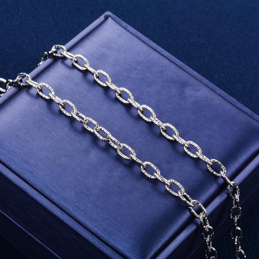 5/8,5mm Schickes Glitzer Edelstahl Halsketten Gliederkette Oval geschnitten Halskette für Damen Herren Minimalistisch Goldfarbe Choker Metall Schmuck