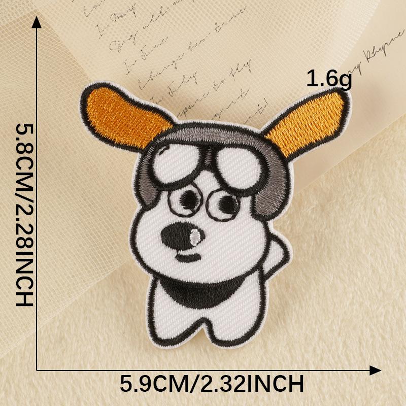 Original Embroidery Label Embroidery Sticker Badge Cartoon Animal Series Clothing Accessories Self-adhesive Patch Cloth Sticker